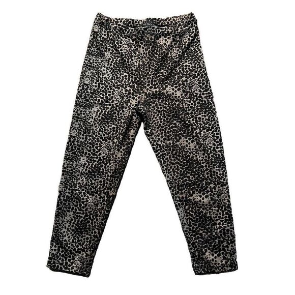 Live The Process Leopard Cropped Leggings Size Medium - Picture 1 of 5
